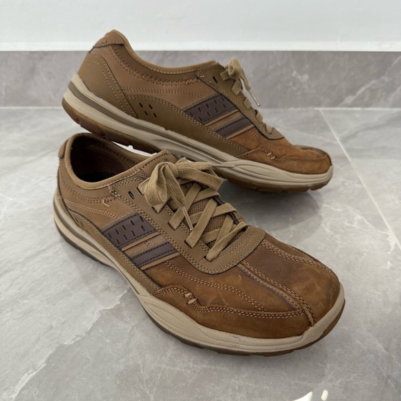 Men’s Skechers Elment Meron Lace Up Classic Fit Memory Foam Shoes Size 10 - Picture 2 of 16